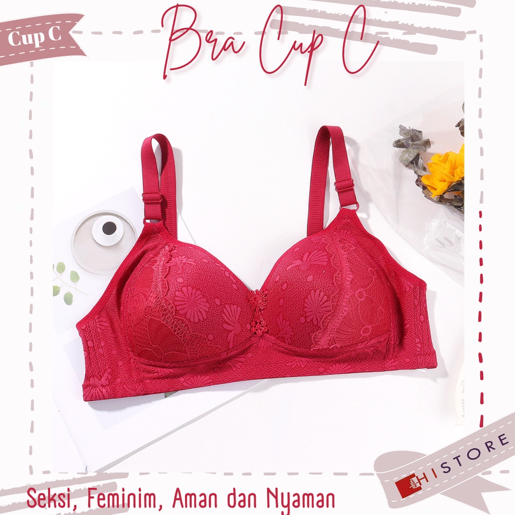 [HI] Bra BH JUMBO Cup 3/4C Fashion Wanita Bra wanita Premium BH Busa Tipis Tanpa Kawat Sangat Nyaman 2029