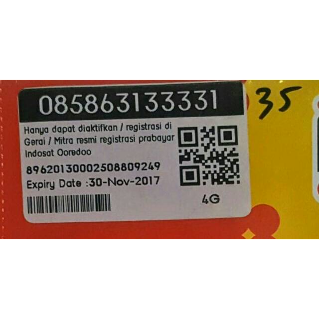 Perdana Indosat 35GB