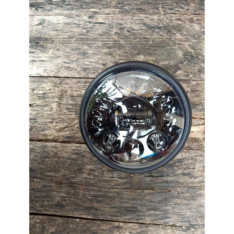 Lampu Depan Daymaker Head lamp Daymaker 19led 7inch set Batok HD warna hitam pnp tiger ninja mega pr