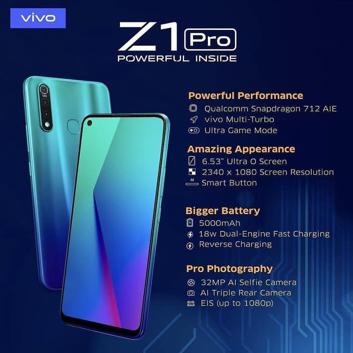 VIVO Z1 PRO 6/128 Ram 6 Rom 128GB Garansi Resmi | Shopee