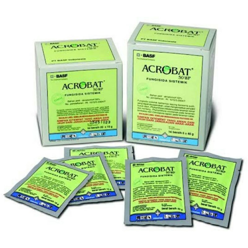 OBAT HAMA MURAH AMPUH ORIGINAL FUNGISIDA ACROBAT 40gr 1BOX slide ke 2 foto KEMASAN BARU