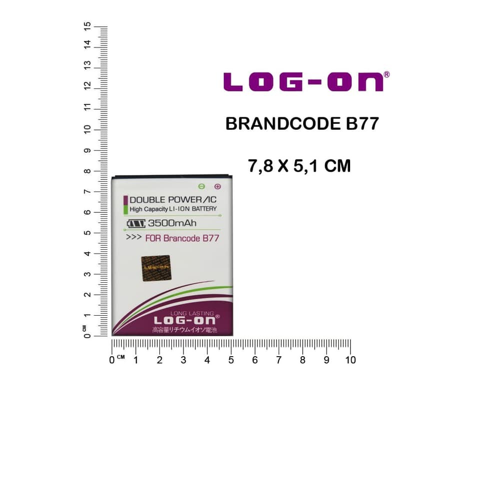 BATERAI LOG ON BRANDCODE B77 - DOUBLE POWER BATRE