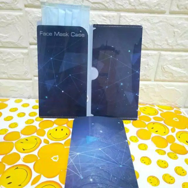 Mask Case Storage / Tempat Simpan Masker Motif Blue Light