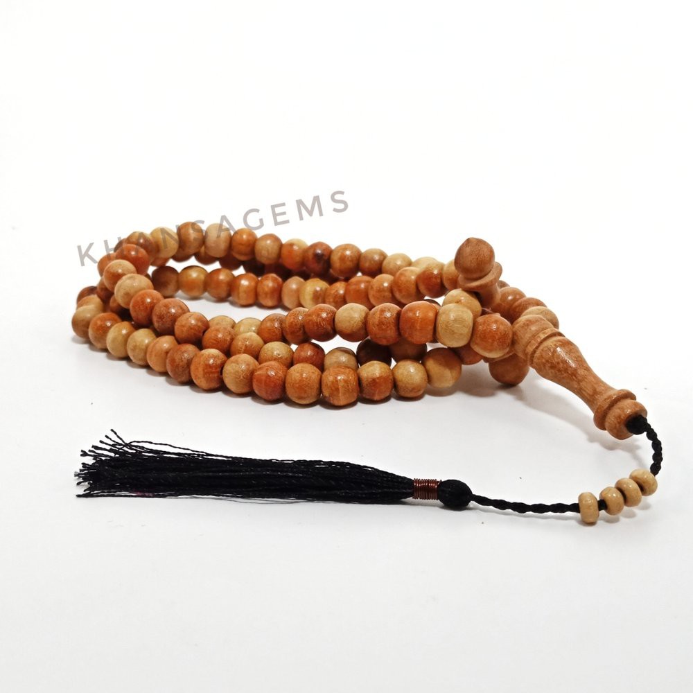 TASBIH ORIGINAL KAYU SECANG EKSLUSIF DIM 8MM ISI 99 BUTIR PERLENGKAPAN IBADAH DZIKIR FASHION MUSLIM