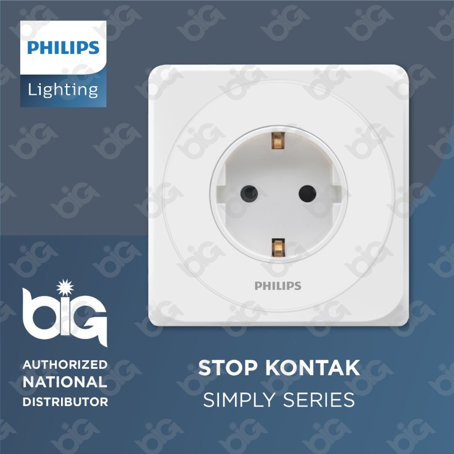 Stop Kontak PHILIPS Simply IB Double Colokan Philips SNI &amp; Original