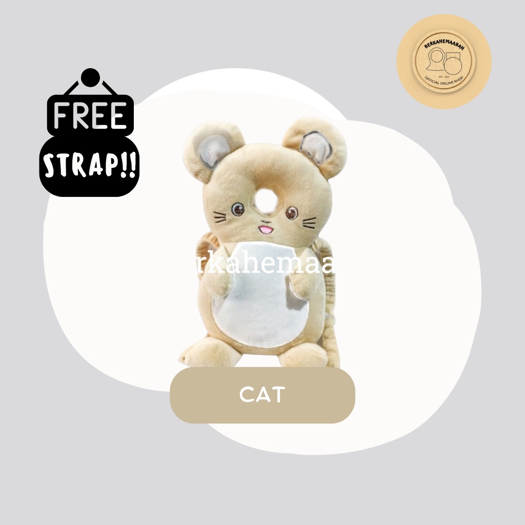 ( FREE STRAP ) Bantal Pelindung Kepala Bayi Cat | Baby Head Protector | Head Neck Pillow Pad