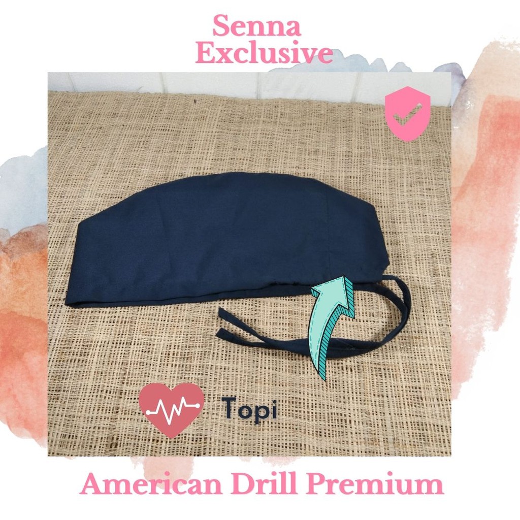 APD Gown Drill Lengkap Head Cap dan Masker Terlaris Drill America Apron Bedah Seragam Perawat Jubah