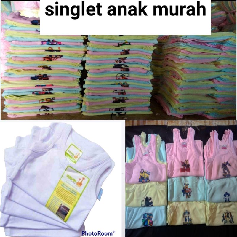 singlet anak/singlet harian anak murah 1-6 tahun