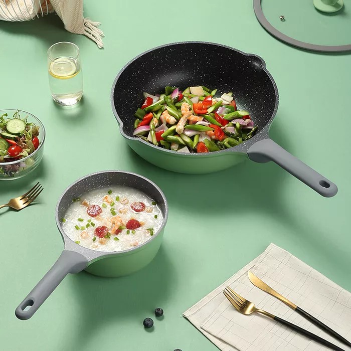 Panci Aluminium Cor Panci Aluminium 18 Cm dengan Tutup