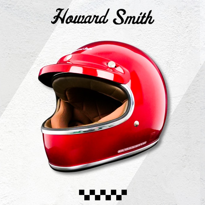 Cargloss Howard Smith Cafe Racer Helm Full Face - Majestic Red