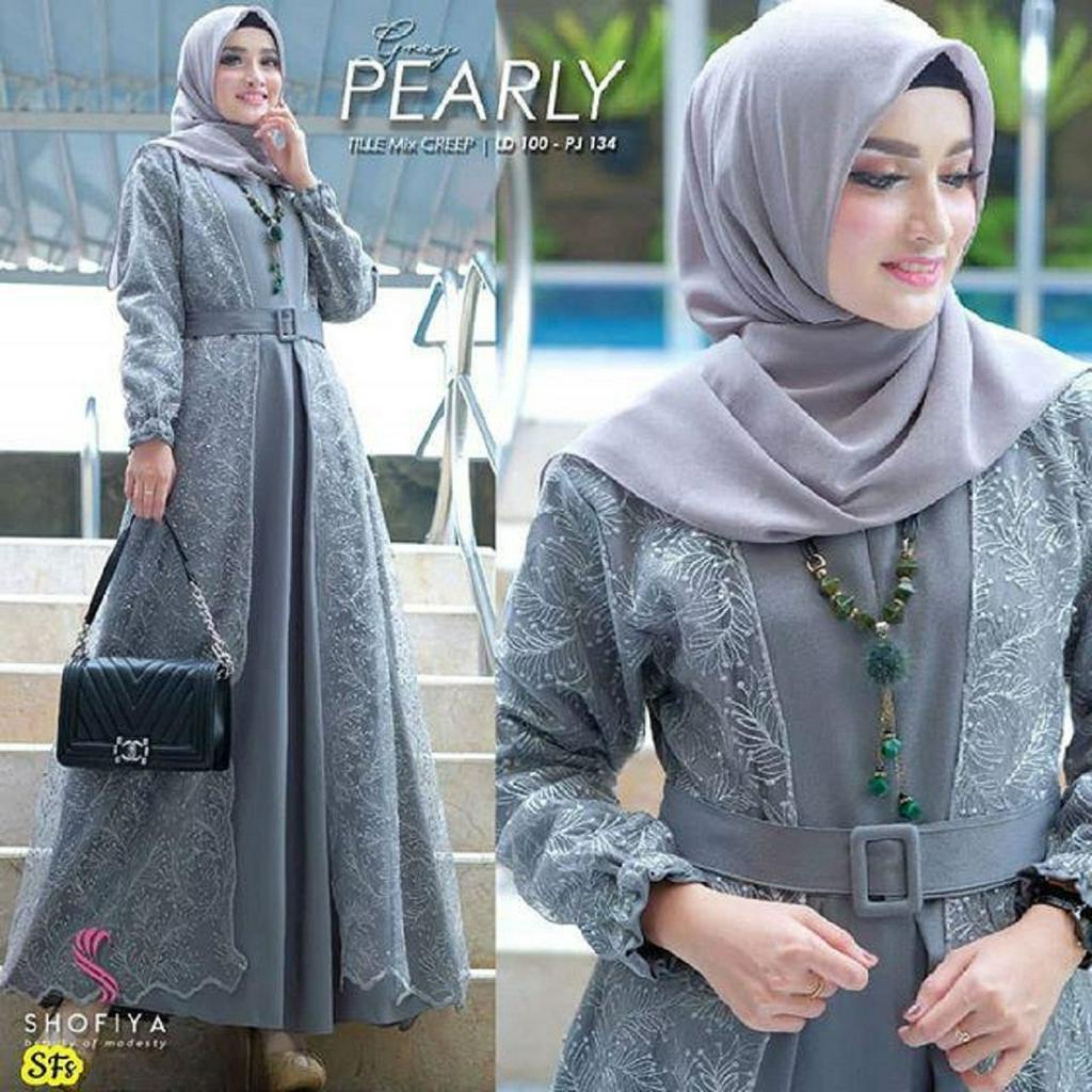 Pearly Maxy Dress Kebaya Wanita Modern 2022 / Dress Terbaru 2022 Modern / Kebaya Modern / Gamis Bruk