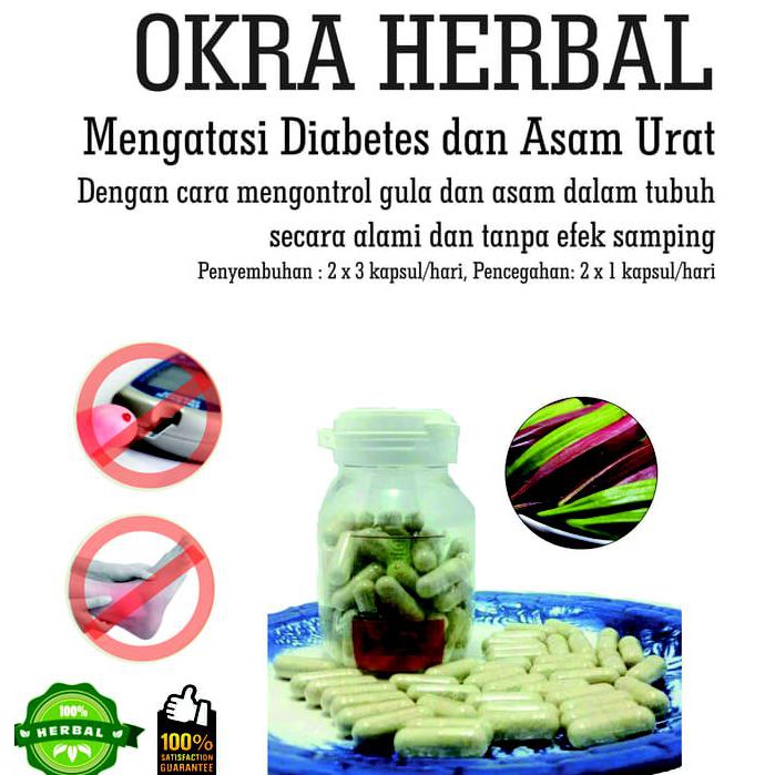 

(BISA BAYAR DITEMPAT) okra merah kapsul 60pcs anti asam urat dan diabetes (TERJAMIN) BERMUTU