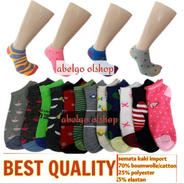 Kaos kaki pendek serat catton lembut/kaos kaki import semata kaki/kaos kaki unisex