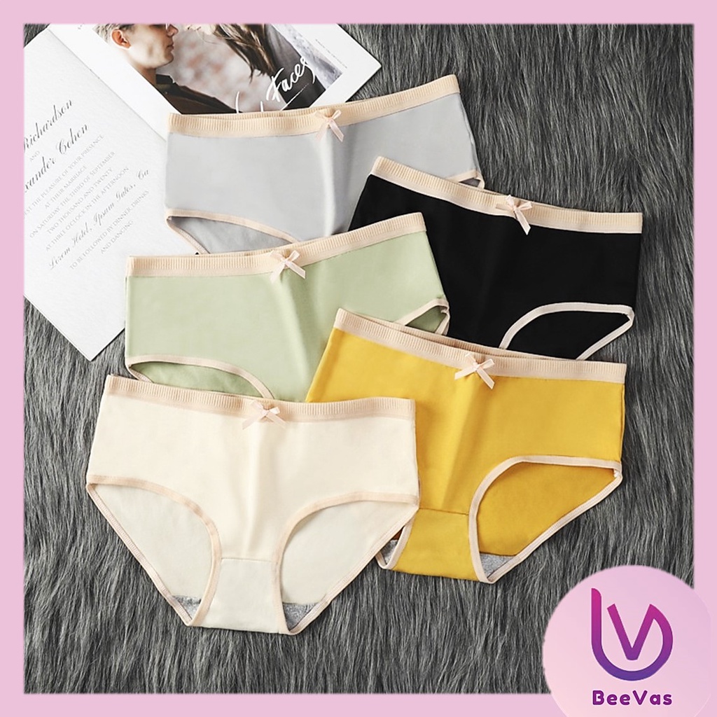 BV.ID CD661 CELANA DALAM WANITA POLOS KATUN CD MOTIF PITA UNDERWEAR PUSH UP SEXY GAYA KOREA IMPORT COD