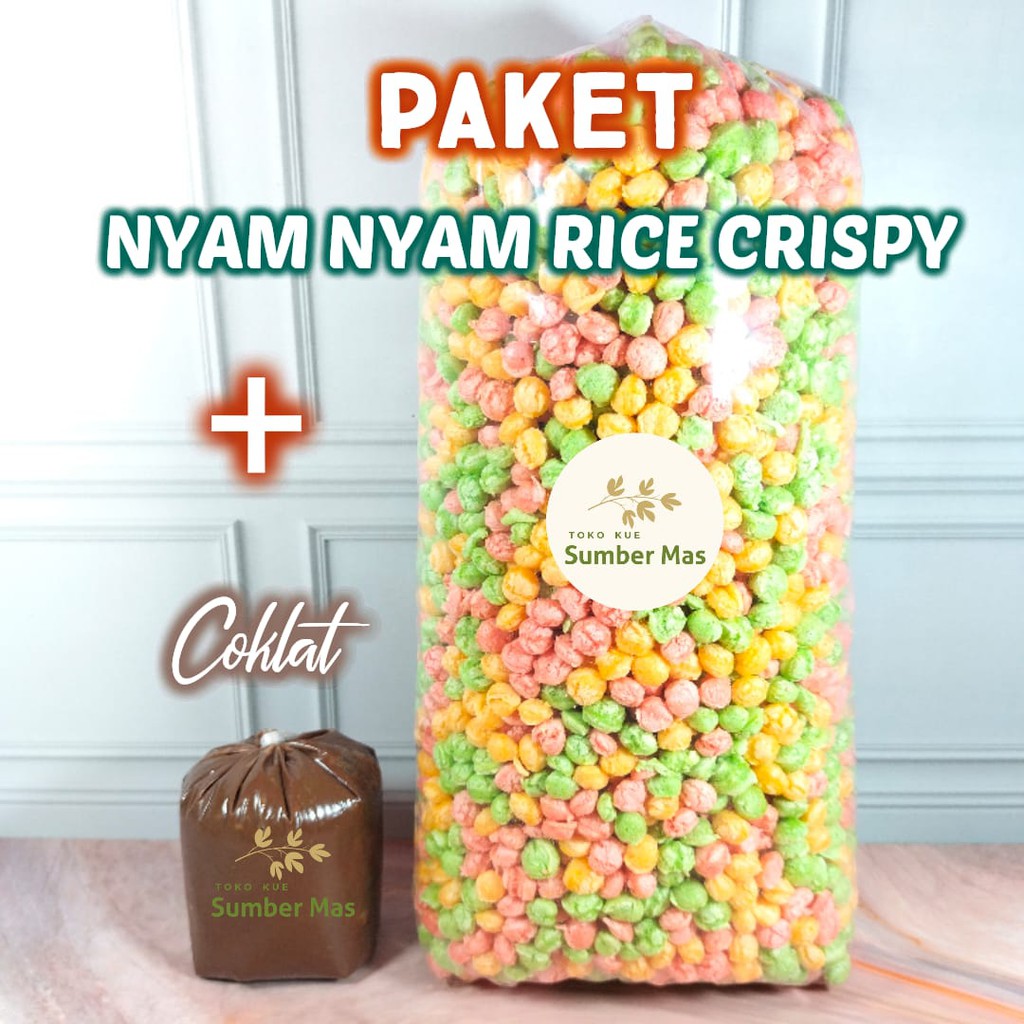 

NYAM NYAM | RICE CRISPY KILOAN | Berat 1 Kg / Paket dengan coklat 250 gr