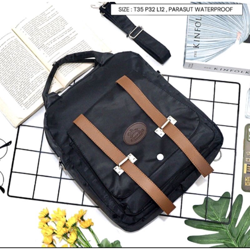 Ransel 3 in 1 Alisa ransel parasut waterproff Muat laptop 14 inch