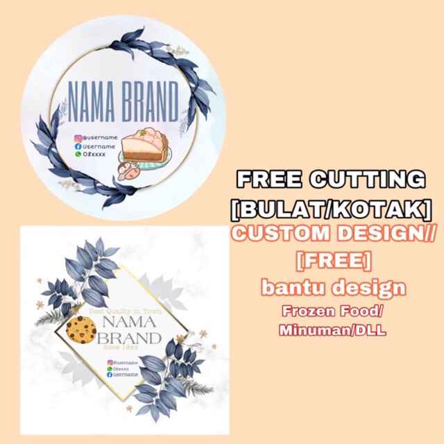 

STICKER LOGO/LABEL/KEMASAN/DESIGN!!TERMURAH! BISA KOTAK/BULAT YA