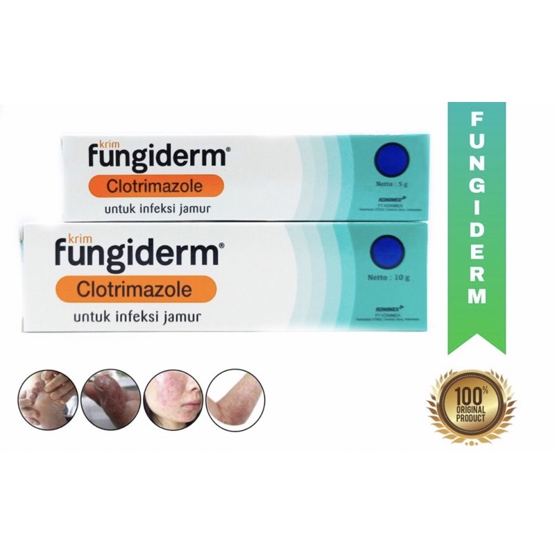 Fungiderm cream 5 gram &amp; 10 gram ( krim gatal panu kadas jamur )