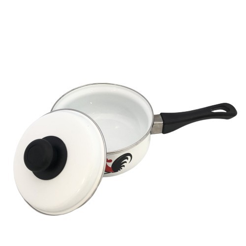 Kedaung Kukuruyuk Panci Saus / Sauce Pot dengan Tutup Enamel 16 cm