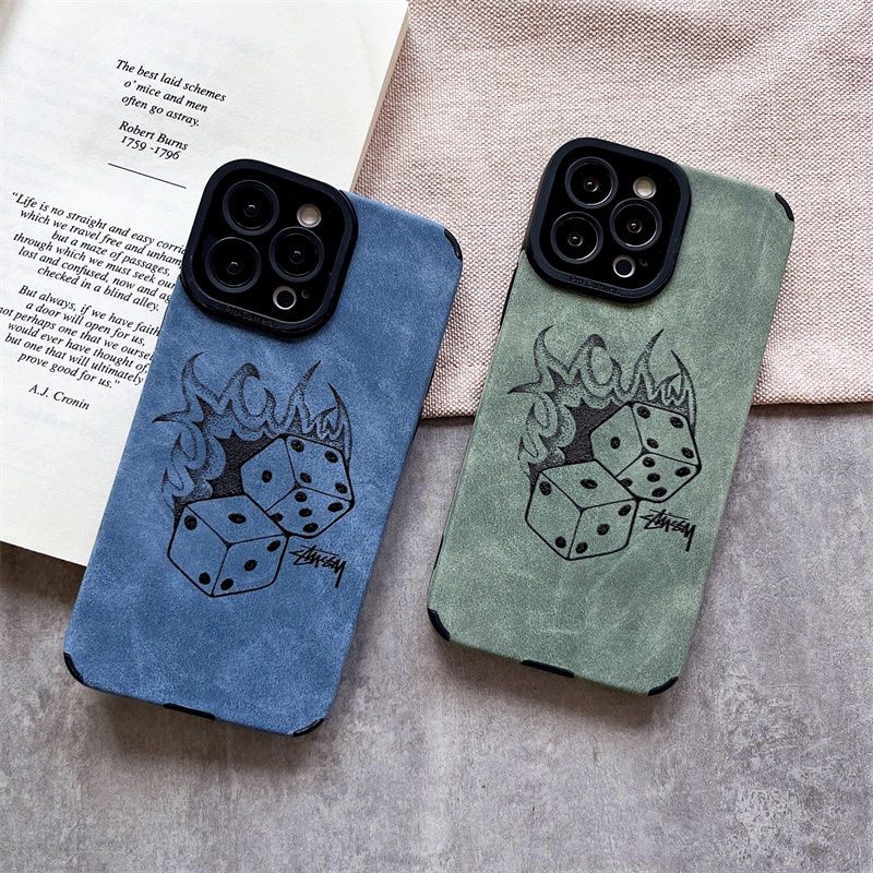 Soft case Pelindung Bahan Kulit Tekstur shockproof Untuk iphone 11 pro max 14 12 13 pro max X Xs max XR 78 plus se2020