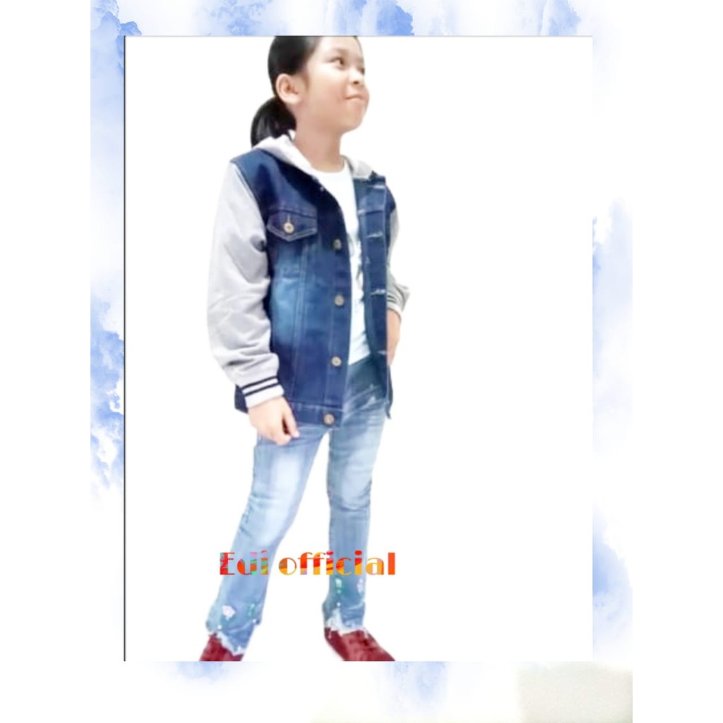 Jaket Anak Denim Motif  SALT ROCK-Vans Ns Usia 4 s/d 10 Tahun