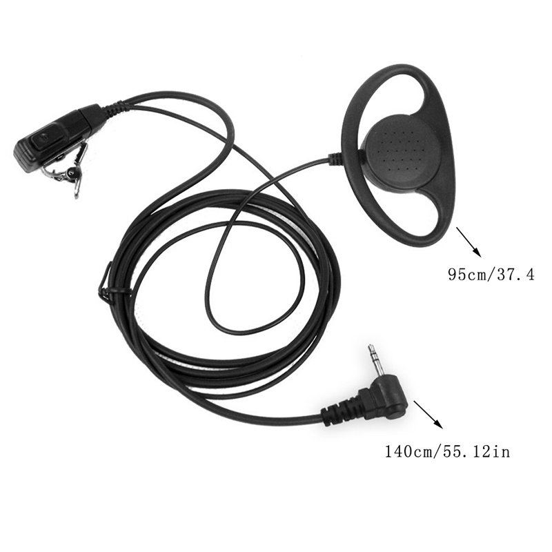 Zzz Headset Earpiece Tipe D Dengan Mic Ptt Untuk Walkie Talkie Motorola Talkabout 2.5mm 1-pin