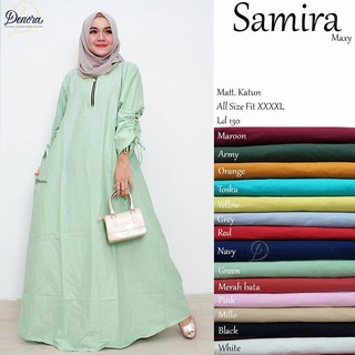 Baju Gamis Jumbo Wanita Muslim SAMIRA LD 130 Ziper Sleting ...