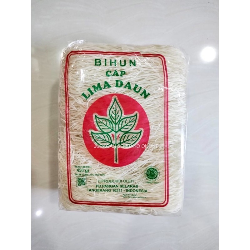 bihun CAP 5 DAUN 450 gr / mie bihun / bihun mentah / vermicelli