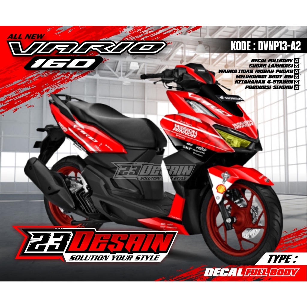 Jual Decal Vario New Stiker Honda Vario Decal Siker Striping Vario Fullbody