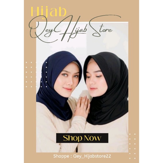 Hijab Hamidah Jersey  Simpel Pad Ukuran S | Bergo Hamidah Ukuran S [Hamidah Sport]