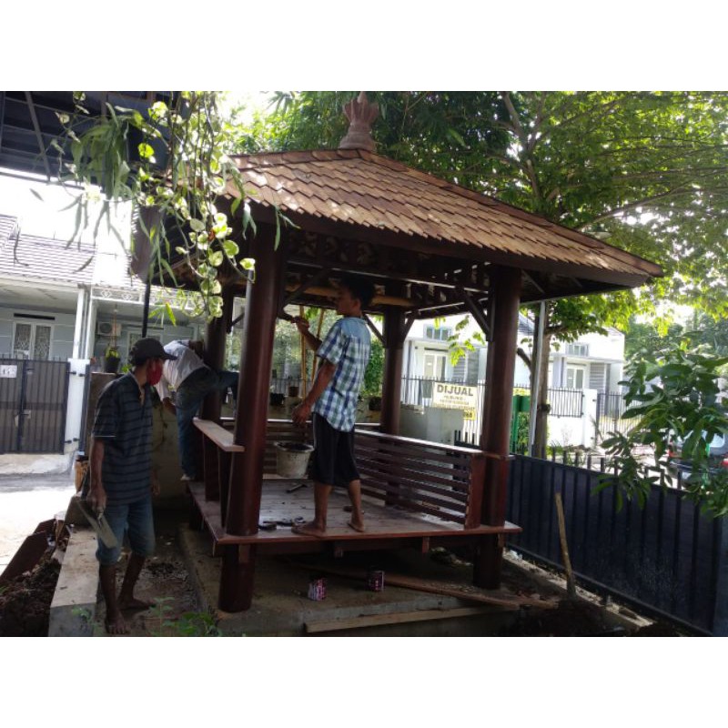 GAZEBO/GAZEBO KAYU KELAPA/SAUNG GAZEBO/SAUNG KAYU permeter