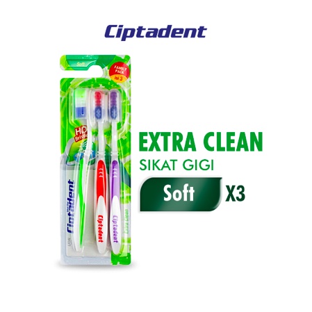 CIPTADENT Sikat Gigi Extra Clean Soft Kotak Isi 3