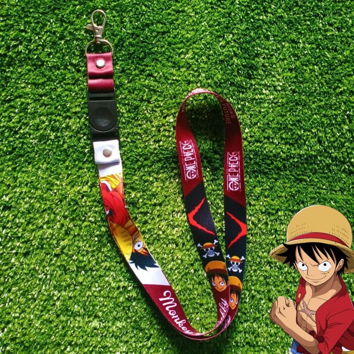 

Limited Kalung Id Card Holder Tali Name Tag Anime One Piece - Lanyard Luffy Limited