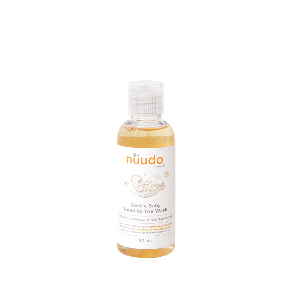 Nuudo Gentle Baby Head to Toe Wash Sabun Mandi Bayi Travel Size 60ml