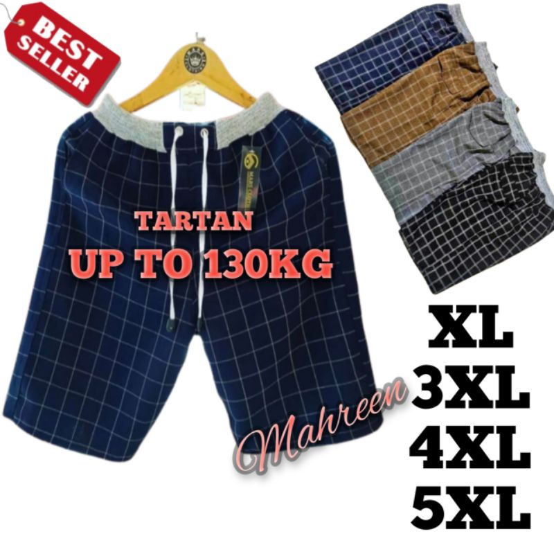 Celana Pendek  Pria Dewasa Kotak Kotak/ Celana Tartan Jumbo XL-5XL