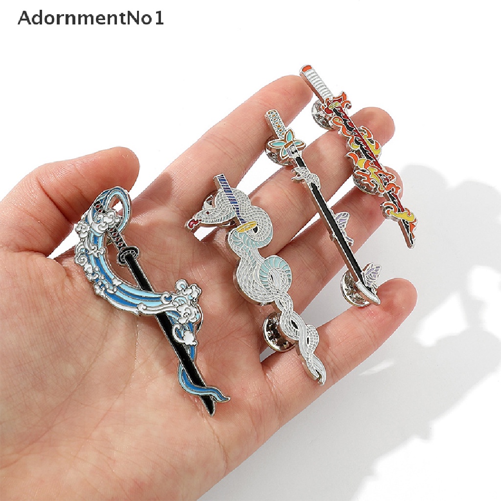 (AdornmentNo1) Bros / Pin Enamel Motif Kartun Demon Slayer Bahan Metal Untuk Aksesoris Wanita