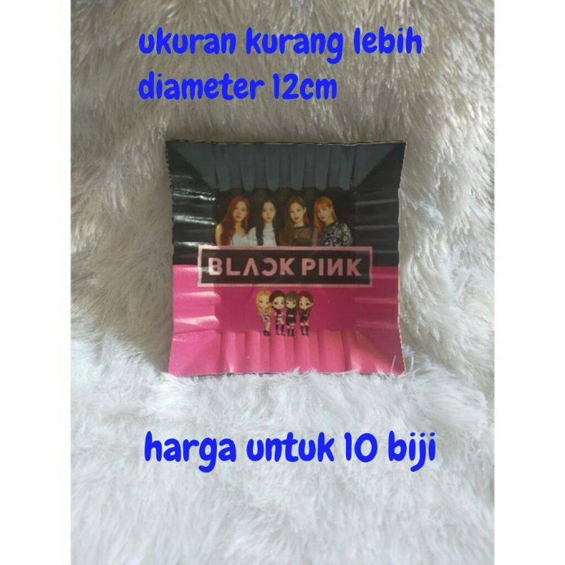 piring kertas kue cake ulang tahun happy birthday hbd ultah karakter blackpink black pink