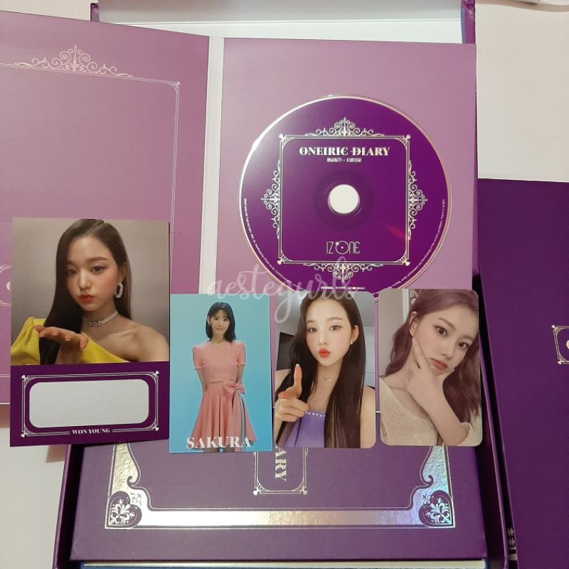 [WTS/WTT] IZ*ONE ONEIRIC DIARY 3D ALBUM ONLY, PHOTOCARD WONYOUNG HYEWON, SCRATCH CARD WONY IZONE