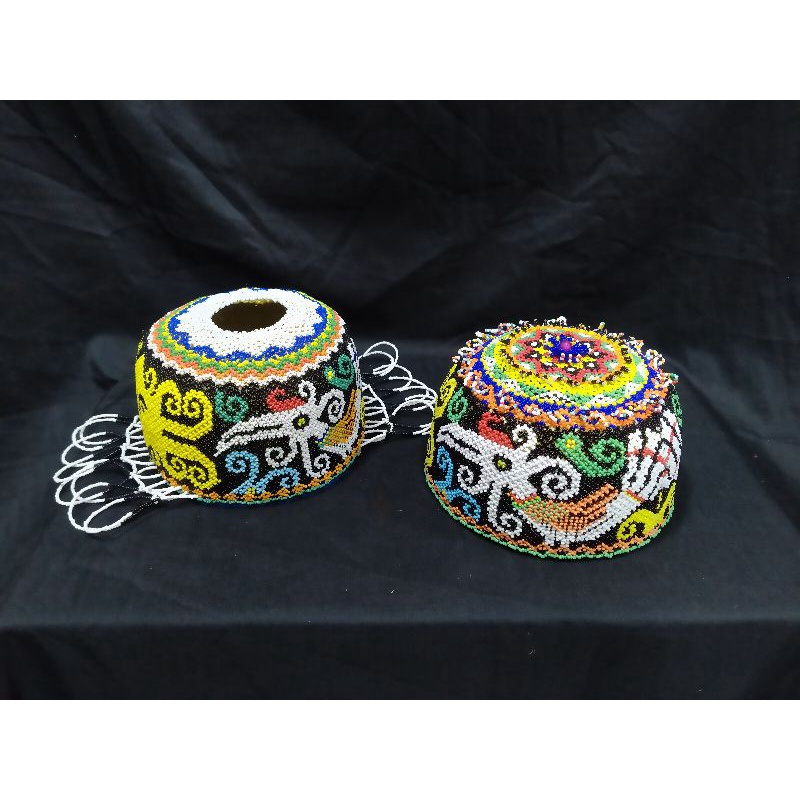 Topi Adat Dayak Kalimantan Motif Kalimantan