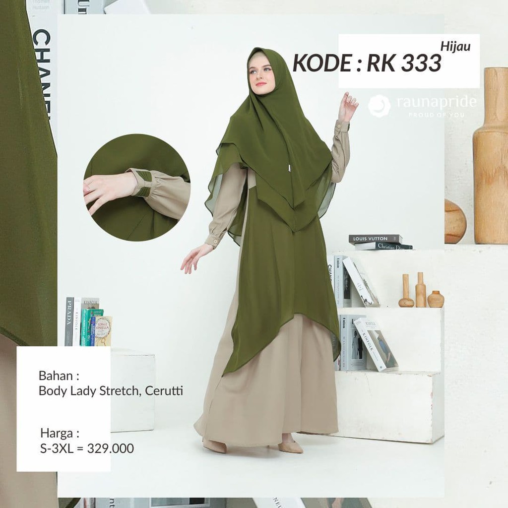 Dress Rauna Terbaru / RK - 333 / 334 / Fashion Muslim