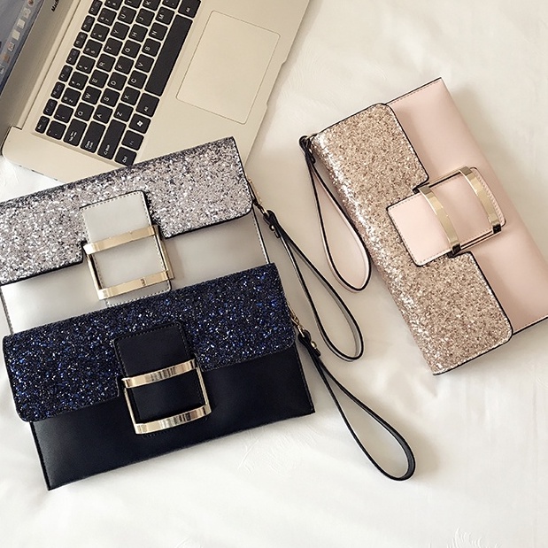 BJ214212 - BLACK/GRAY/PINK - TAS PESTA CLUTCH ENVELOPE TERBARU SLEMPANG JINJING TOTEBAG MEWAH TAS KONDANGAN TAS WANITA FASHION IMPORT MODIS ELEGAN TERMURAH TERLARIS TERBARU BAGSTORE JAKARTA TAS BATAM JT14212 GT1856 BQ3209 CR7622 JTF1421B