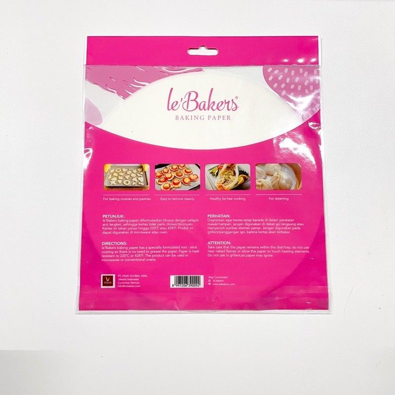 Baking Paper Le Bakers Bulat / Kertas Roti Bulat / Kertas Panggang Le'Bakers Lebakers / Baking Paper