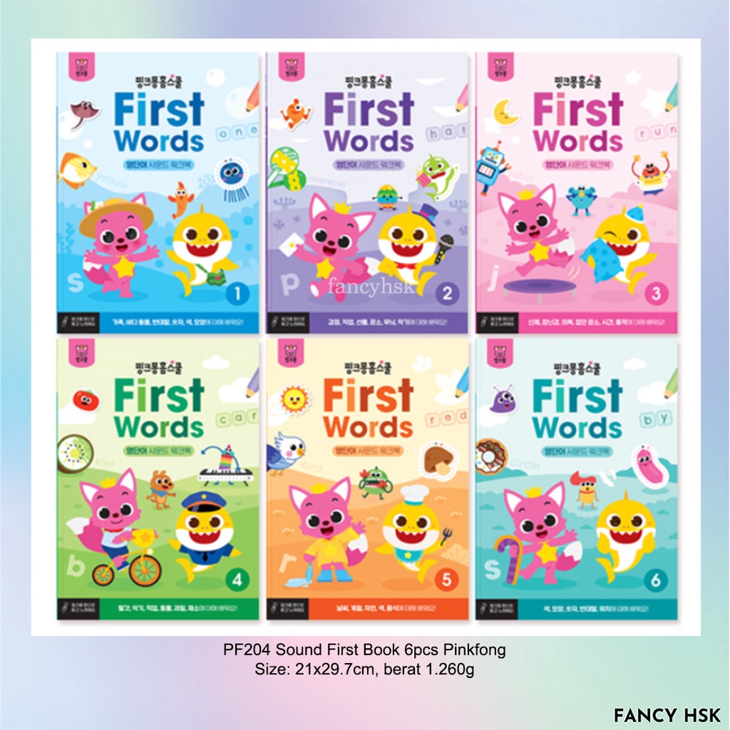 ORI KOREA SOUND FIRST BOOK 6PCS PINKFONG PF204