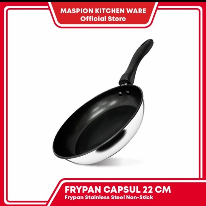 Frypan Capsul 22cm Frypan Stainless Steel Dengan Lapisan Teflon