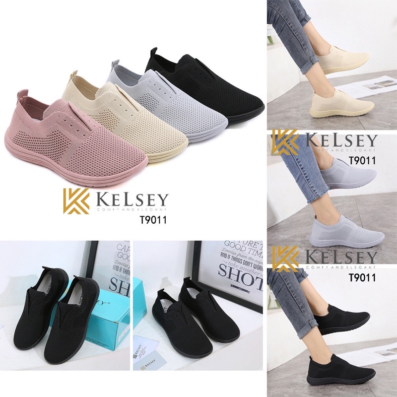 NICOLE Sepatu Flyknit Flat Shoes Wanita  / Sepatu Slip On Wanita T9011