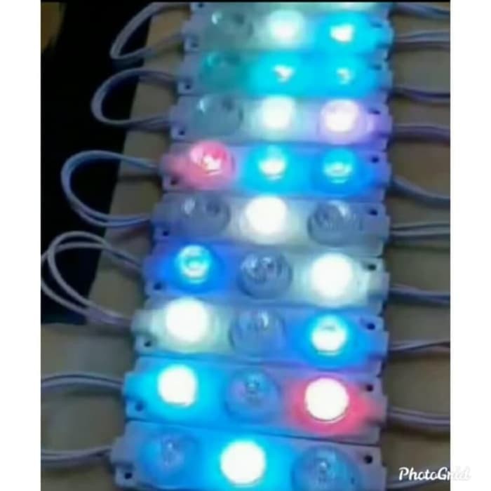 LAMPU LED STRIP MODUL RGB 12VOLT 3WATT SMD 7520 3030 WATERPROOF VARIASI MOBIL MOTOR DEKORASI ETALASE