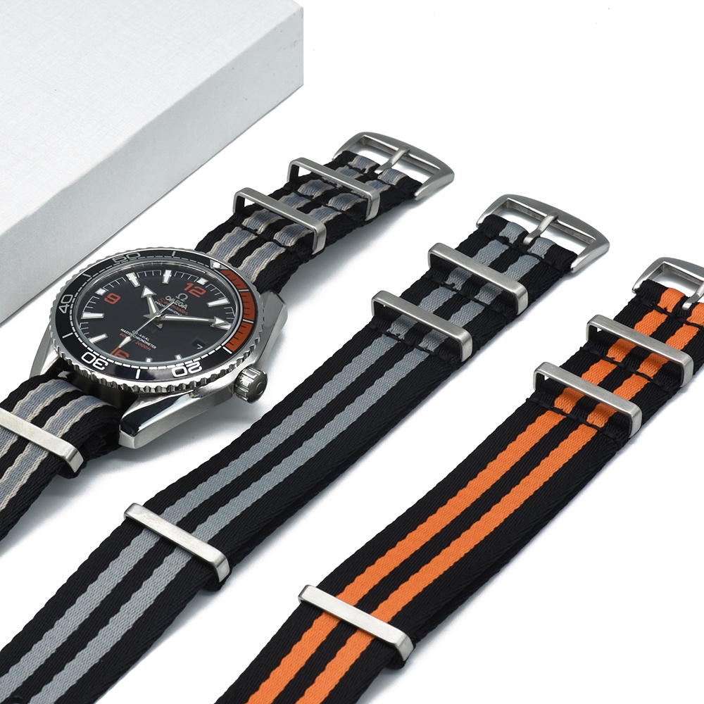 Premium Quality 007 Nato Strap 20mm 22mm Nylon Watchbands For Omega Straps Seamaster Seiko SKX007 GM