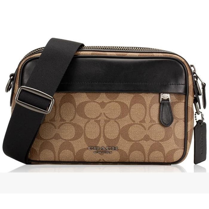 Coach Camera Bag in Signature Graham Crossbody Tan