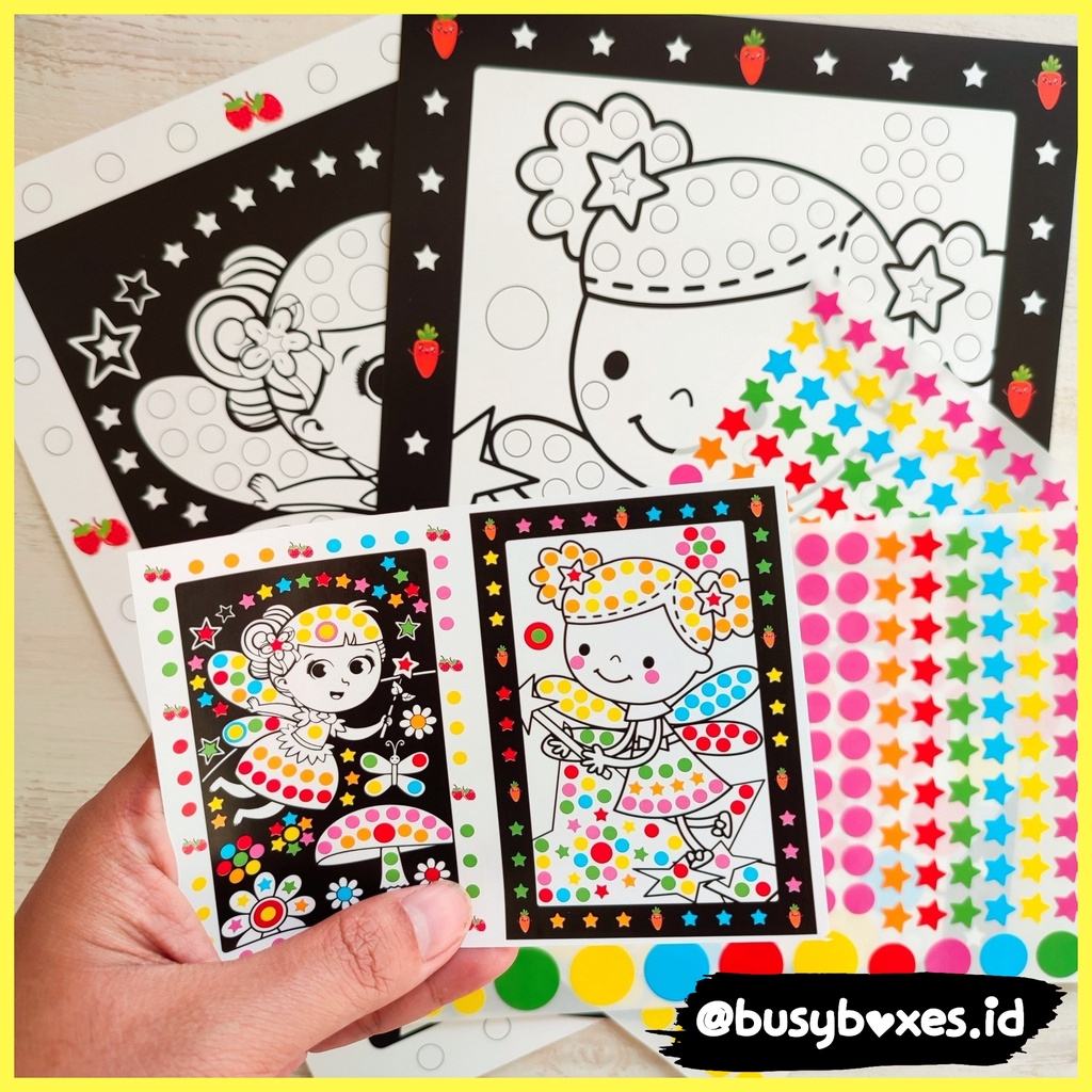 [busyboxes.id] peri Mainan Edukasi Preschool Worksheet PAUD mainan menempel sticker menempel stiker DIY