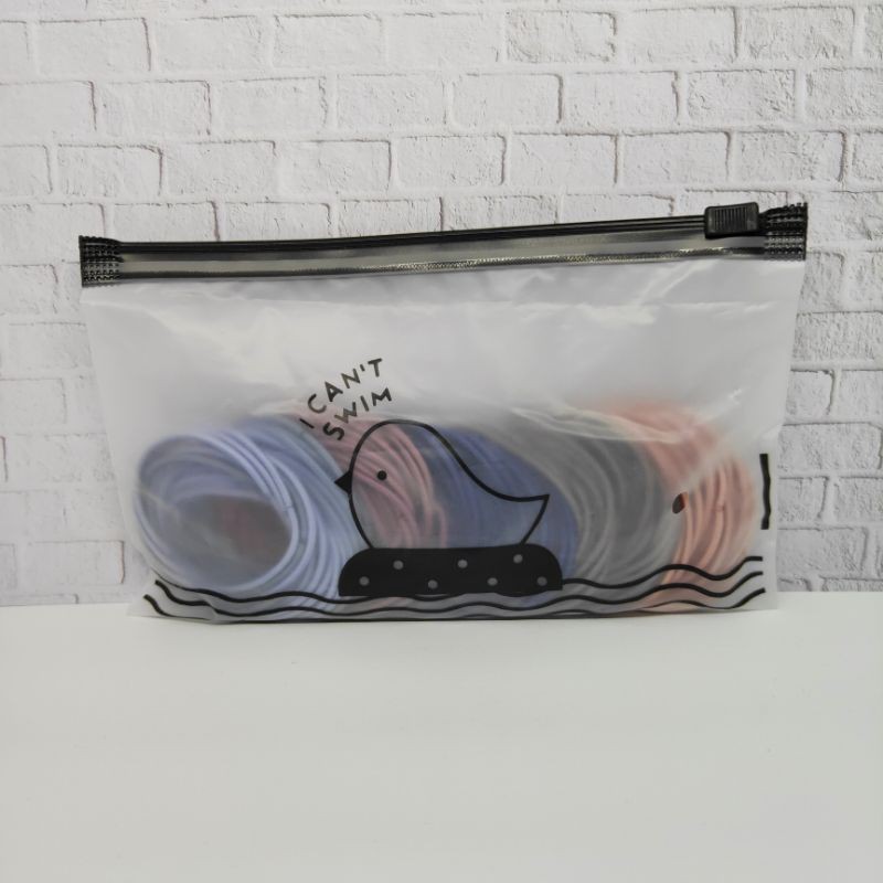 (COD) Ikat Rambut Gaya Korea 100pcs Free Pouch